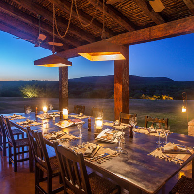 Guayascate lodge dining area